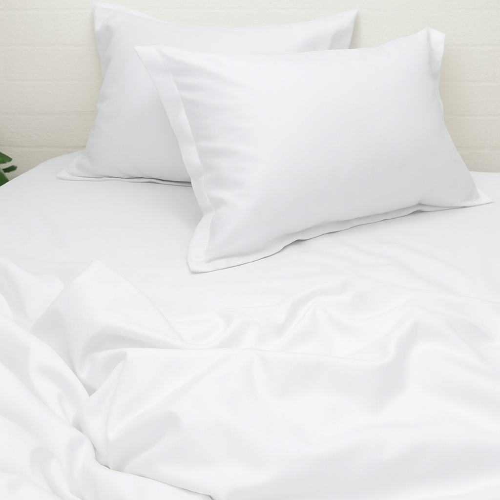 white solid Bedding set