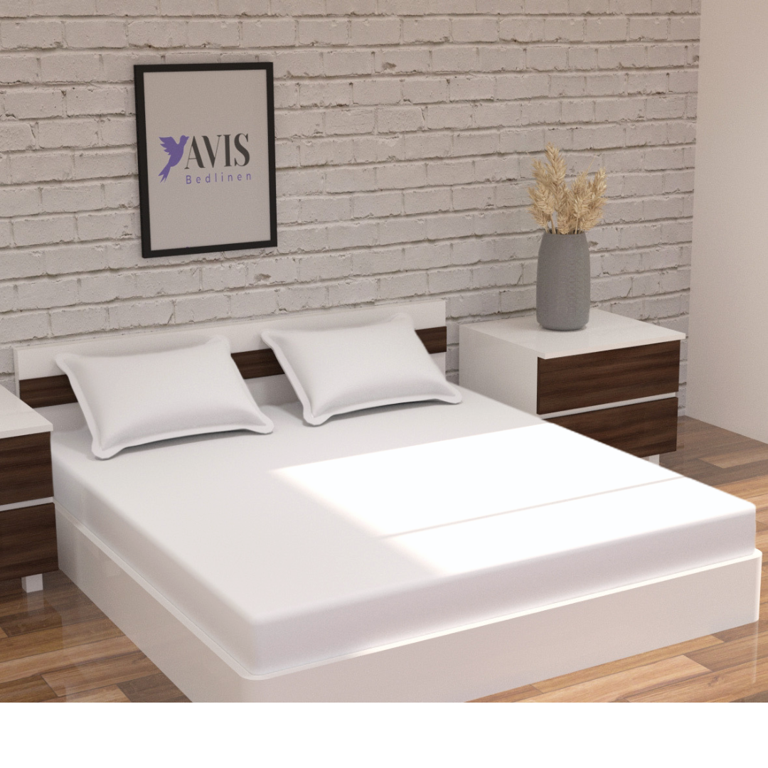 white solid Bedding set - Image 4
