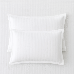 White Mini Striped Bed Sheet set