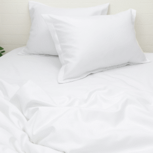 Pure White Solid 100% Cotton Bedding Set | 300 TC with 2 Pillow Covers