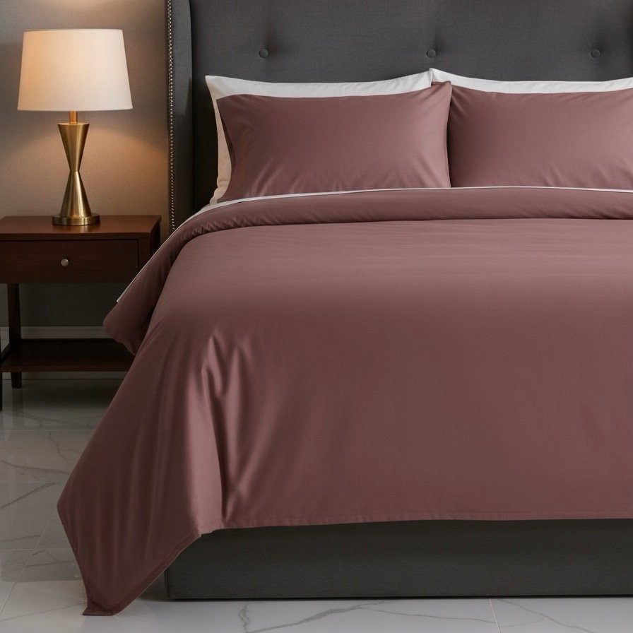 Rose Brown fitted | 800 TC | 4 pillow covers - Image 6