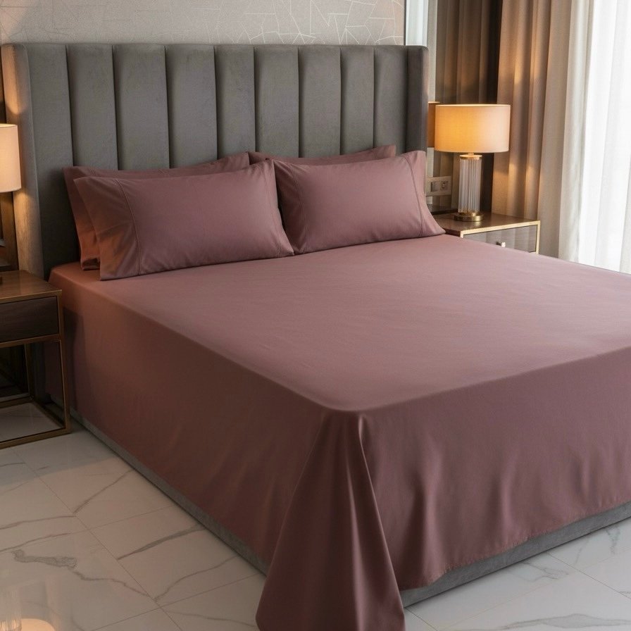 Rose Brown fitted | 800 TC | 4 pillow covers - Image 7