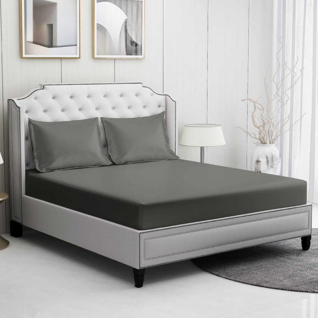 Grey Fitted Bedding set | 400 TC - Image 5