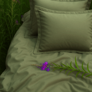 Olive green Solid 100% Cotton Bedding Set | 400TC with 2 Pillow Covers