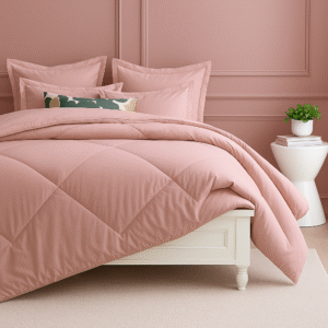 Rose Quartz double bed comforter | 100% Cotton