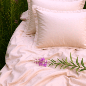 Very Light Pink Solid 100% Cotton Bedding Set | King Size 108x108 | 400TC with 2 Pillow Covers