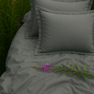 Grey Solid 100% Cotton Bedding Set | King Size 108x108 | 400TC with 2 Pillow Covers