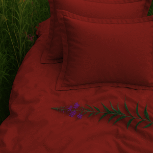 Cherry red solid bed sheet