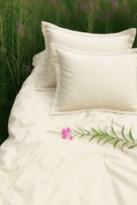 Off White Solid 100% Cotton Bedding Set | King Size 108x108 | 400 TC with 2 Pillow Covers