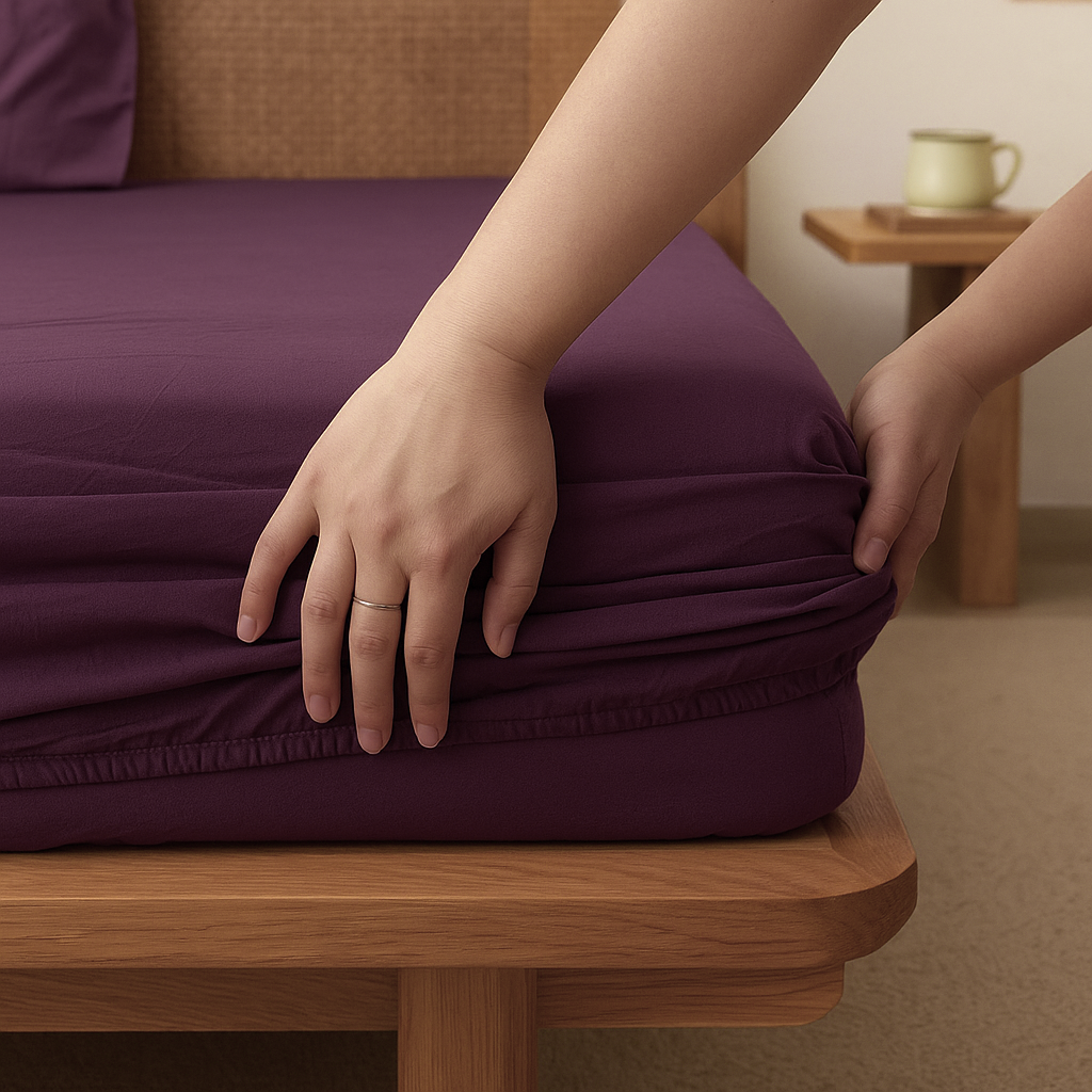 Plum Fitted Bedding set | 400 TC