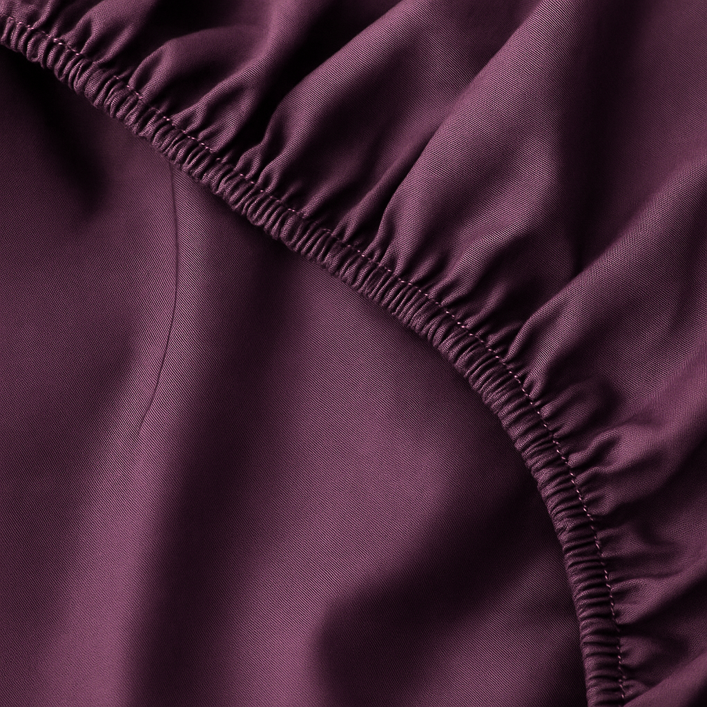 Plum Fitted Bedding set | 400 TC - Image 2