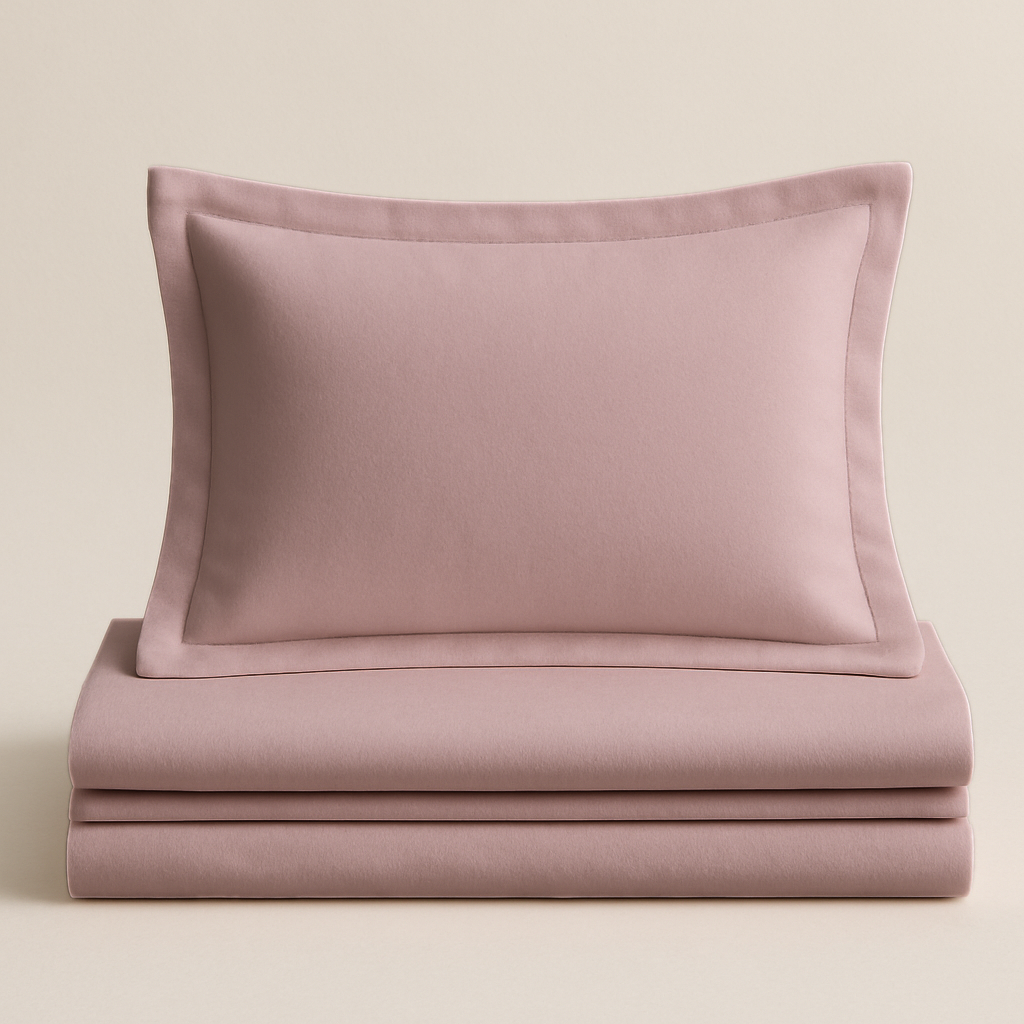 7 pc set | 600 TC | Pink striped bedding set - Image 12