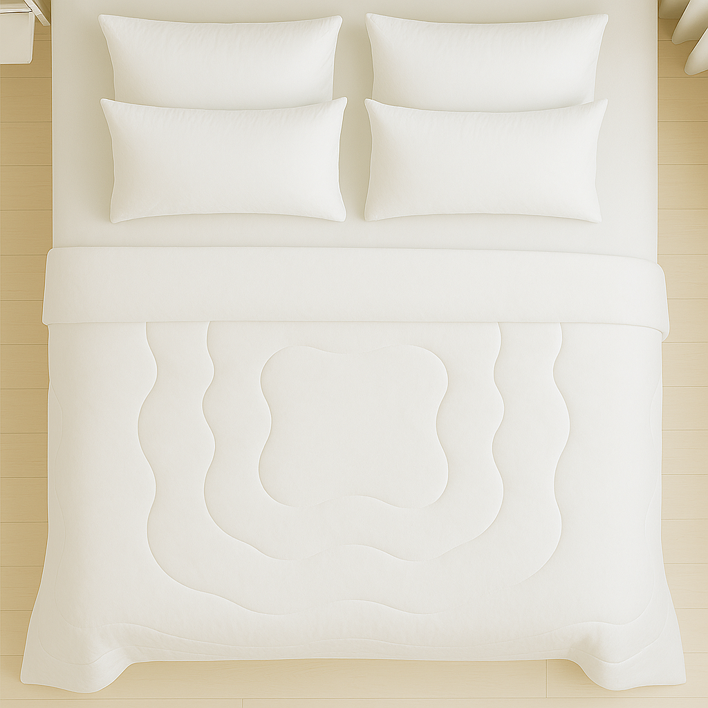 Pure White Wavy Comforter - Image 3