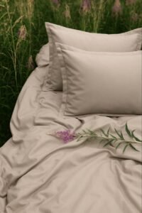 Hazelnut Solid 100% Cotton Bedding Set | King Size 108x108 | 400TC with 2 Pillow Covers