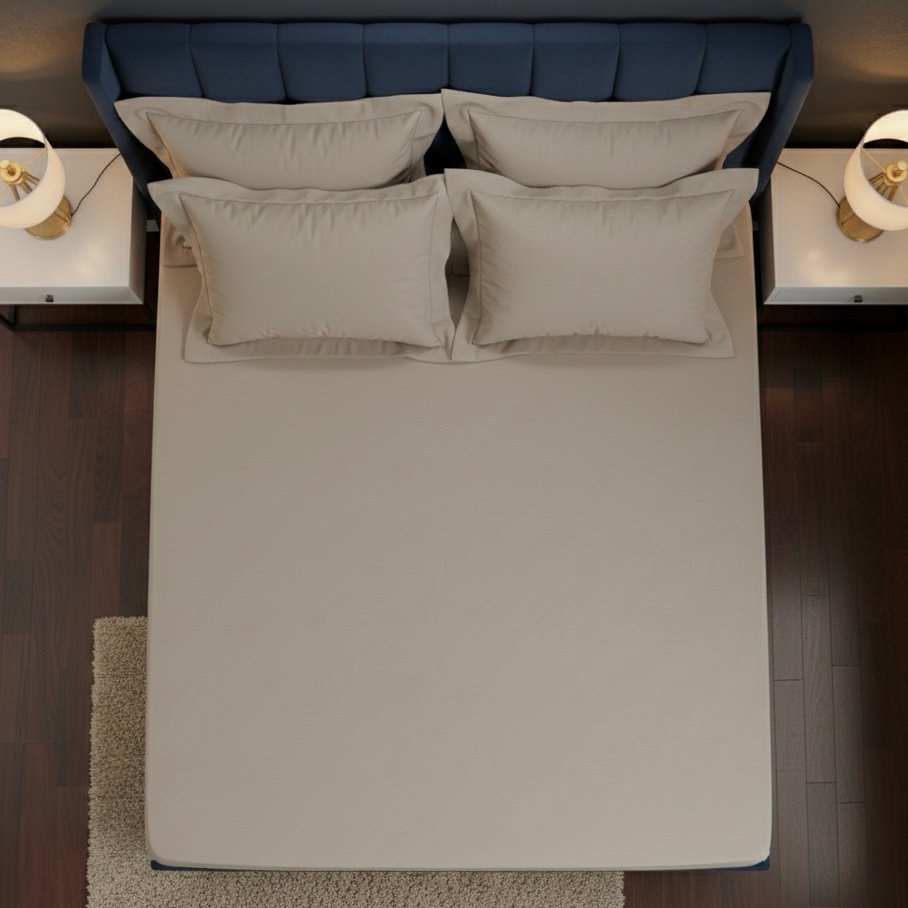 Light Taupe 5 piece bedding set | 100% cotton | 400 TC - Image 2