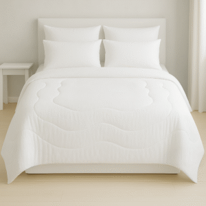 Pure White Wavy Comforter