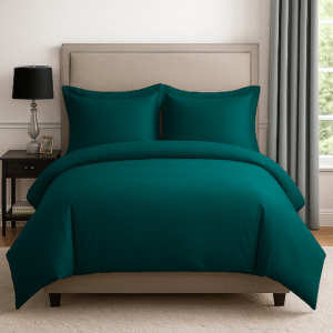 Teal Single Bed Duvet Set | 400 Thread Count | Pure Cotton