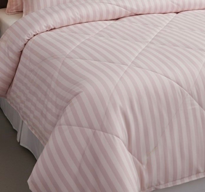 Light pink striped Double bed comforter | 400 TC ~ 100% Cotton - Image 6