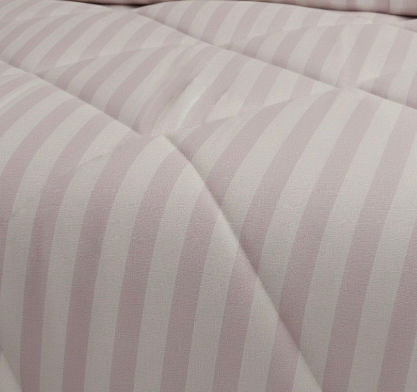 Light pink striped Double bed comforter | 400 TC ~ 100% Cotton - Image 10
