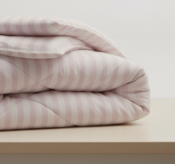 Light pink striped Double bed comforter | 400 TC ~ 100% Cotton - Image 8