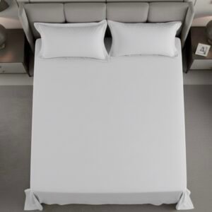 Cloud Dancer Solid 100% Cotton Bedding Set | 700 TC with 2 Pillow Covers