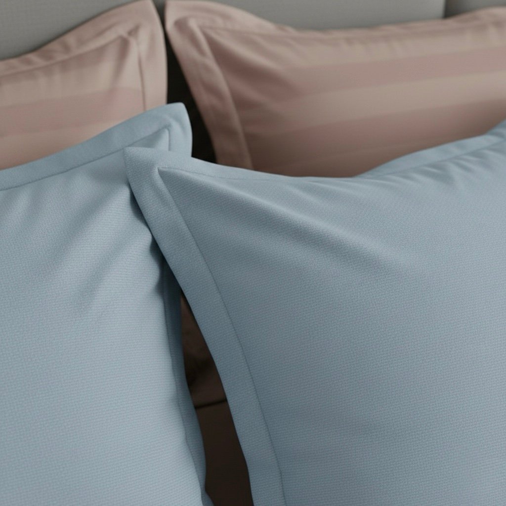 Pink and blue 6 pcs Luxury Complete bedding Set | Bedsheet, Comforter and Cushion Cover - Image 8