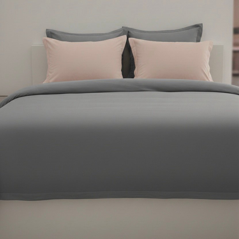 Pink and Grey 6 pcs Luxury Complete bedding Set | Bedsheet, Duvet Cover set - Image 8