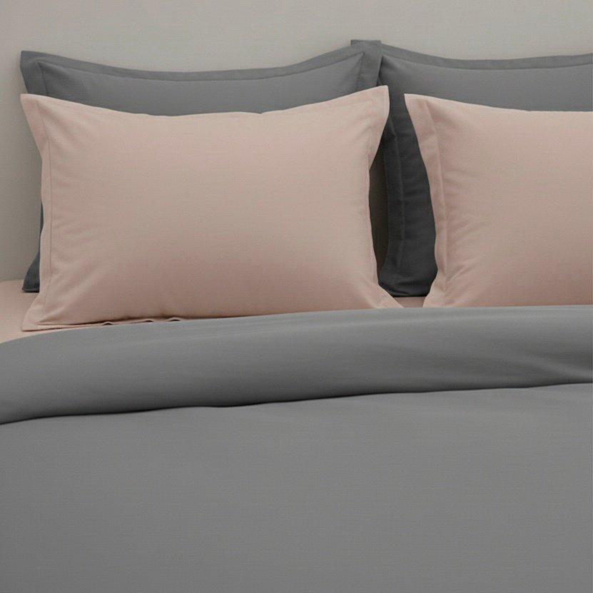 Pink and Grey 6 pcs Luxury Complete bedding Set | Bedsheet, Duvet Cover set - Image 6